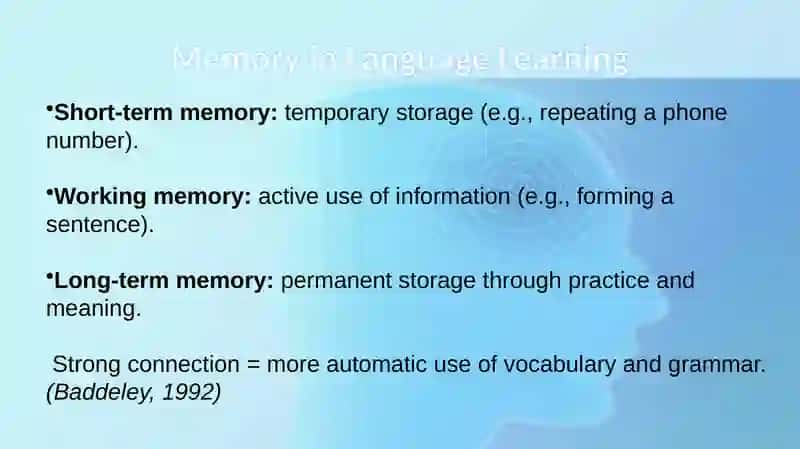 COGNITIVE FACTORS IN LANGUAGE LEARNING: SYSTEMATIC FOGETTING 4