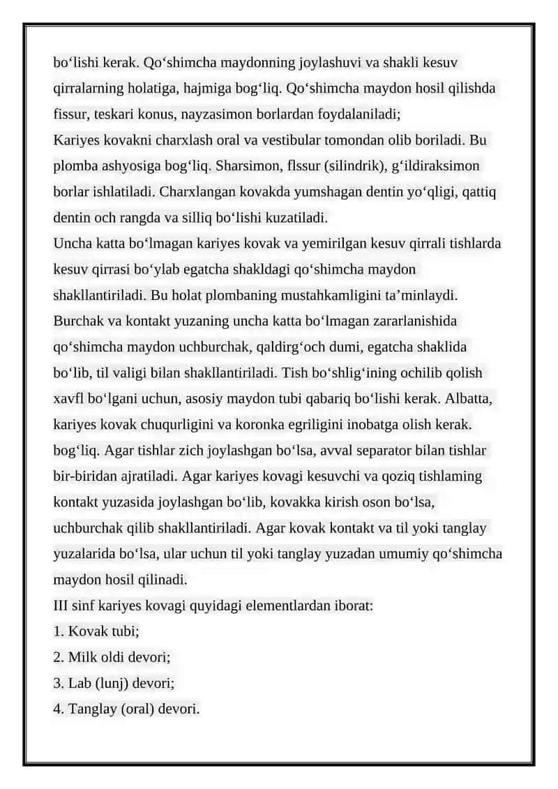 BLEK BO'YICHA V-VI KARIES 4