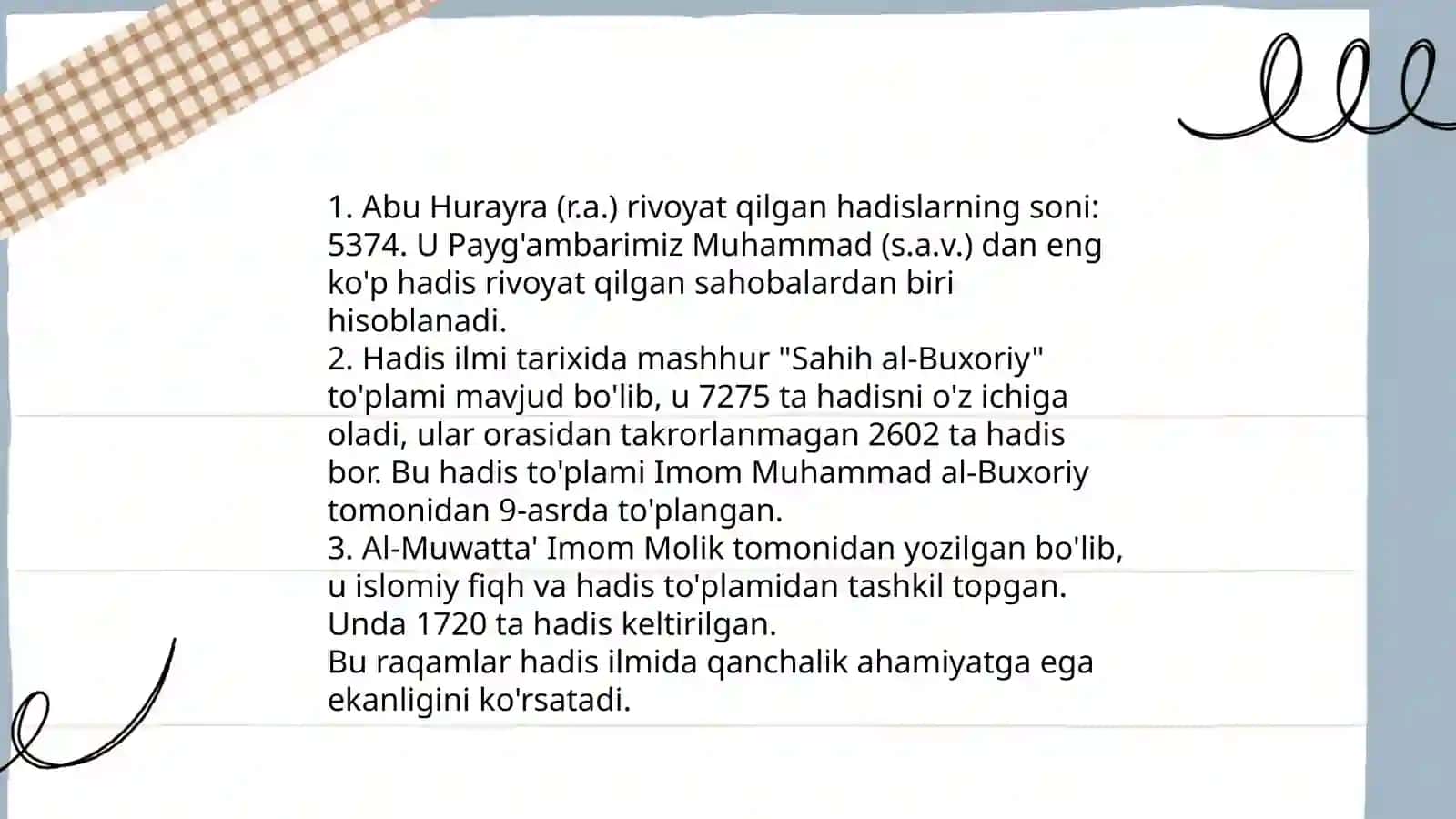 Islom manbalari va marosimlari 4