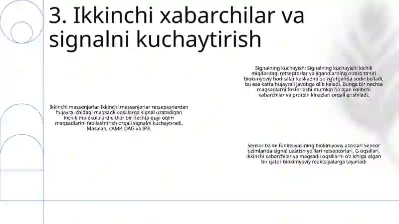 Sensor Tizimlar Faoliyatining Biokimyoviy Asoslari 4
