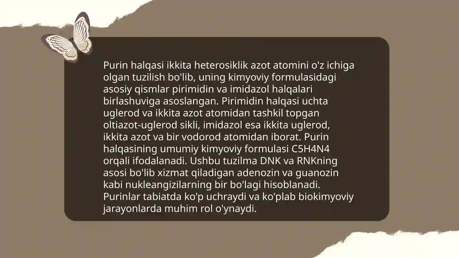 Purin va uning xossalari 4