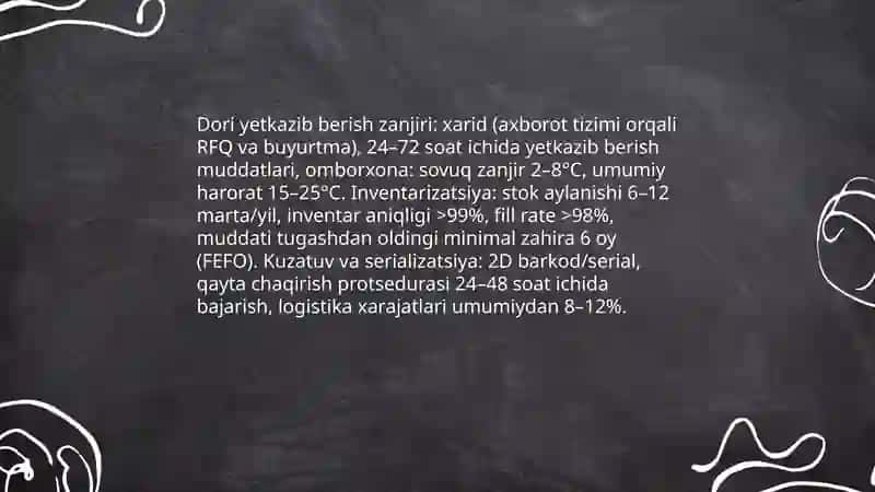 Farmatsevtika Ulug' savdo korxonalarining faoliyati 4