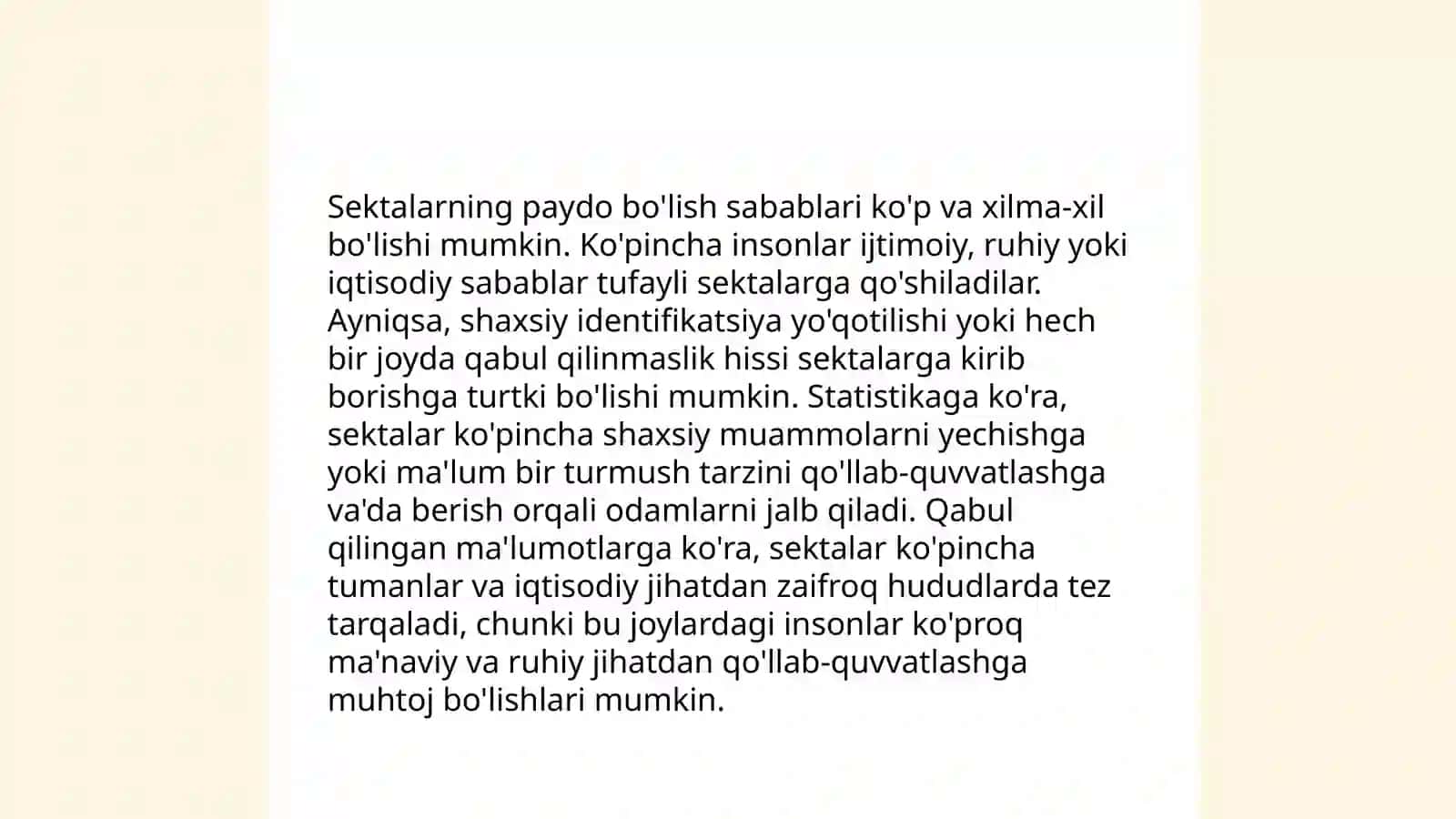 Yangi diniy ta'limotlar va sektalar 4