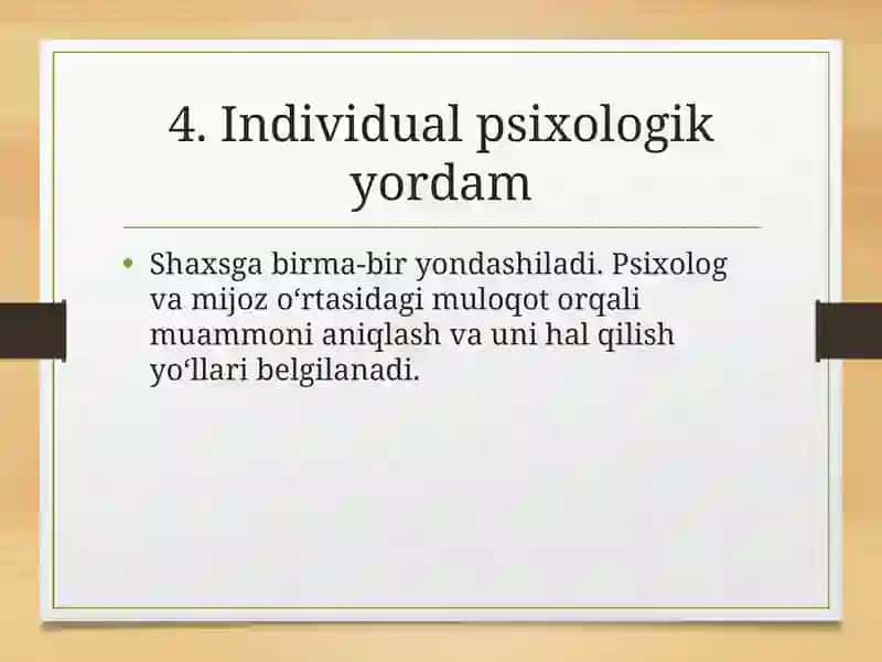 Psixologik yordam turlari 4