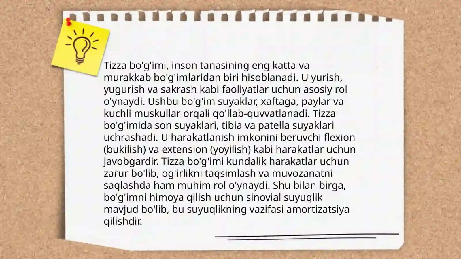 Tizza bo'g'imi 4