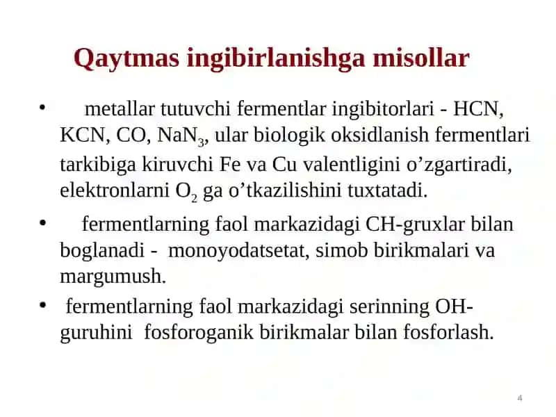fermentlar gaqida batafsil malumotlar tibbiy va biologik kimyosi 4