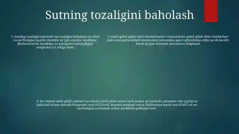 Xom sutning sifatini aniqlash 4