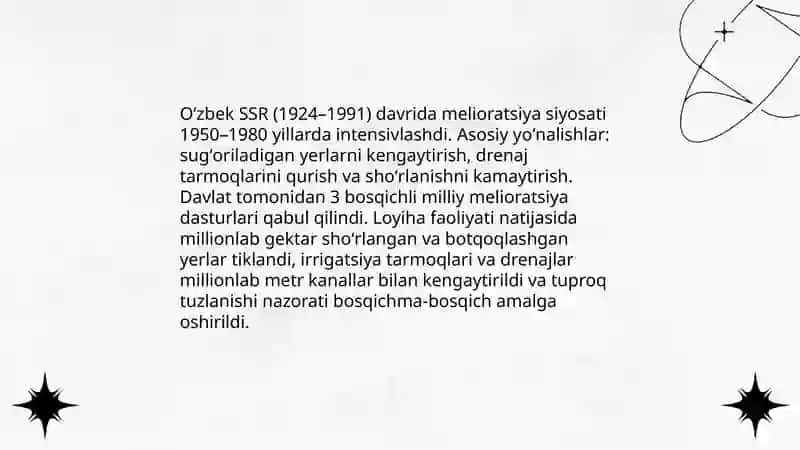 Ozb SSR davrida yer-suv islohatlari 4