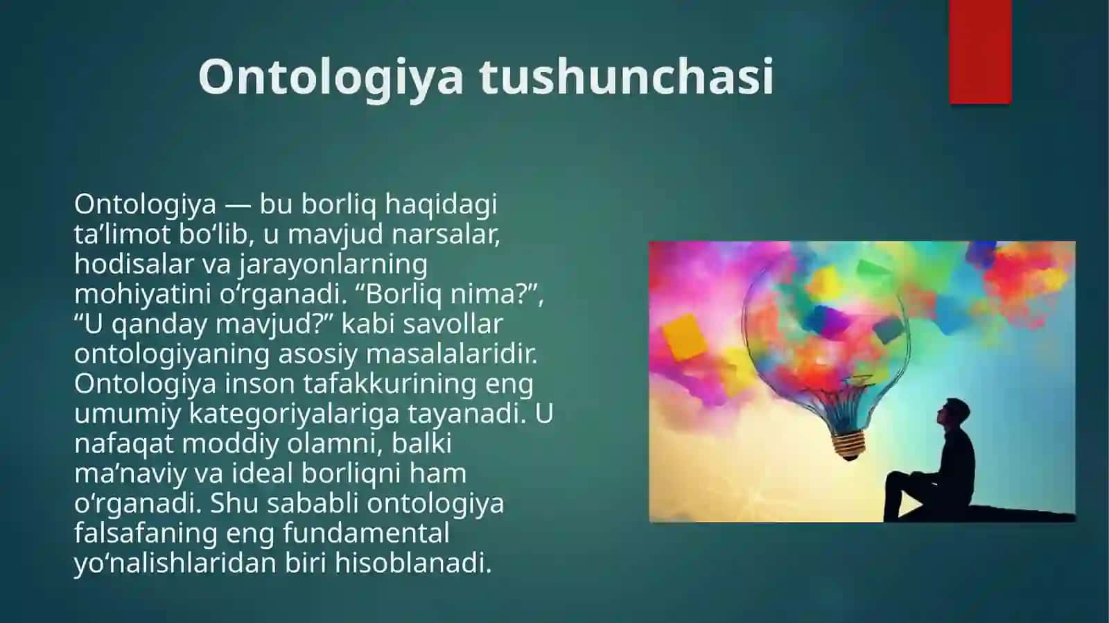 Borliq falsafasi (Ontologiya) 4