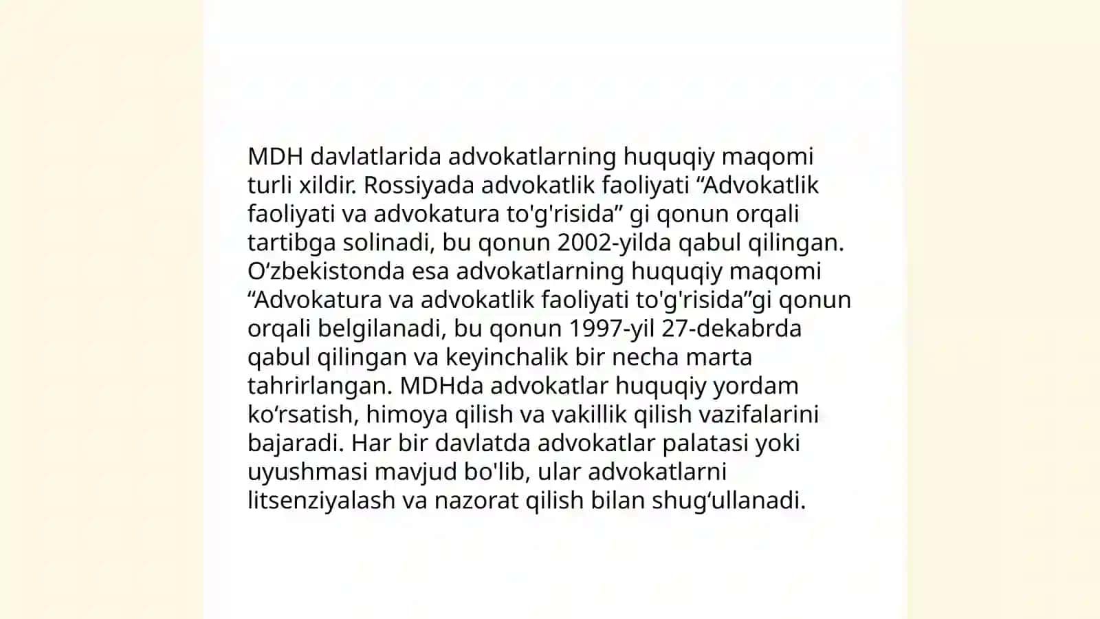 MDH Davlatlarda advokatura 4