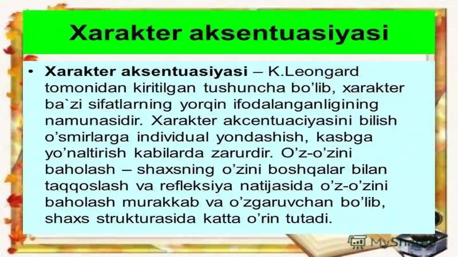 O‘SMIRLIK DAVRI DASHAKLASHI 4