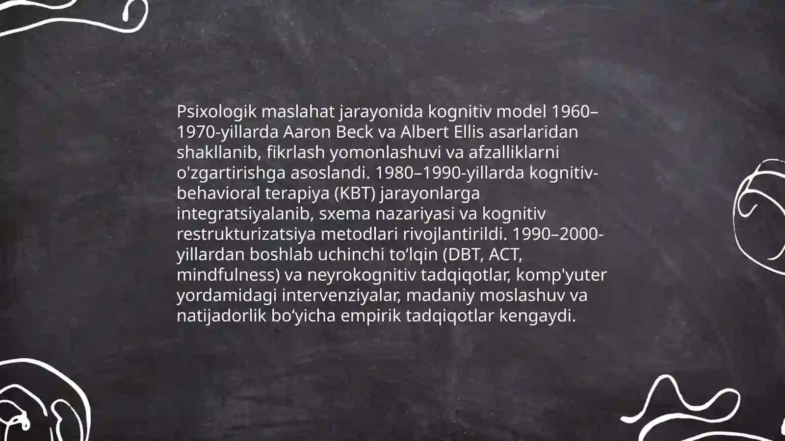 Kognitiv yoʻnalish modeli 4