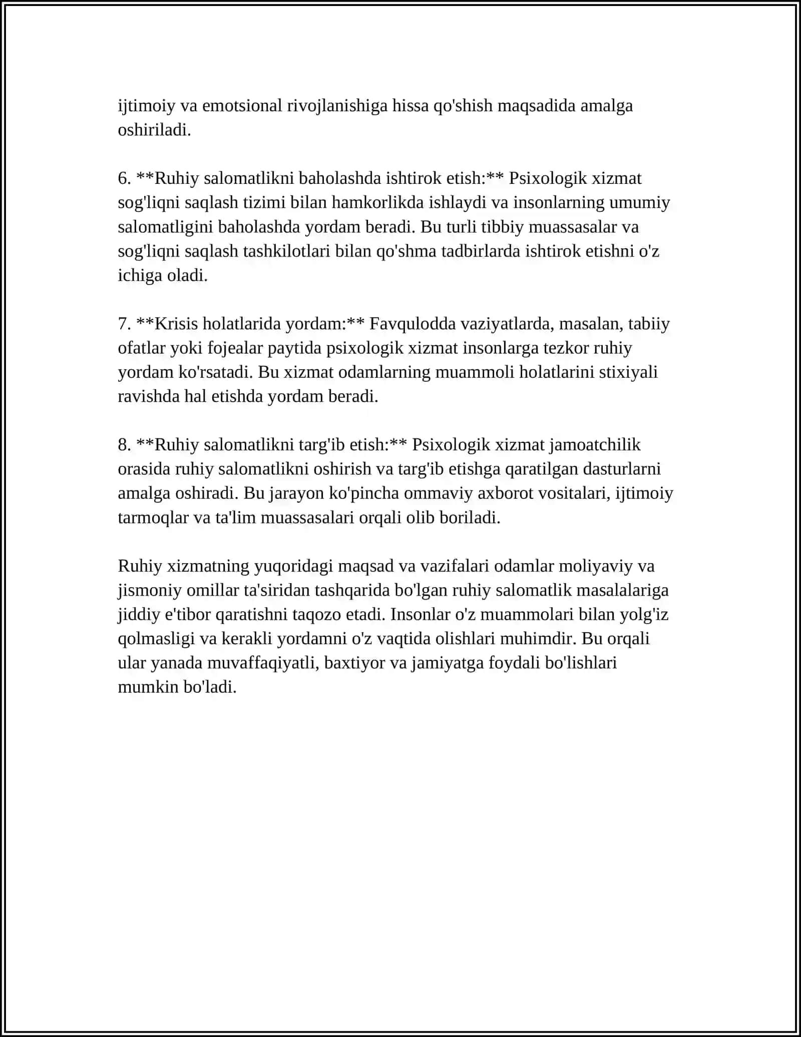 PSIXOLOGIK XIZMAT HAQIDA NIZOM 4