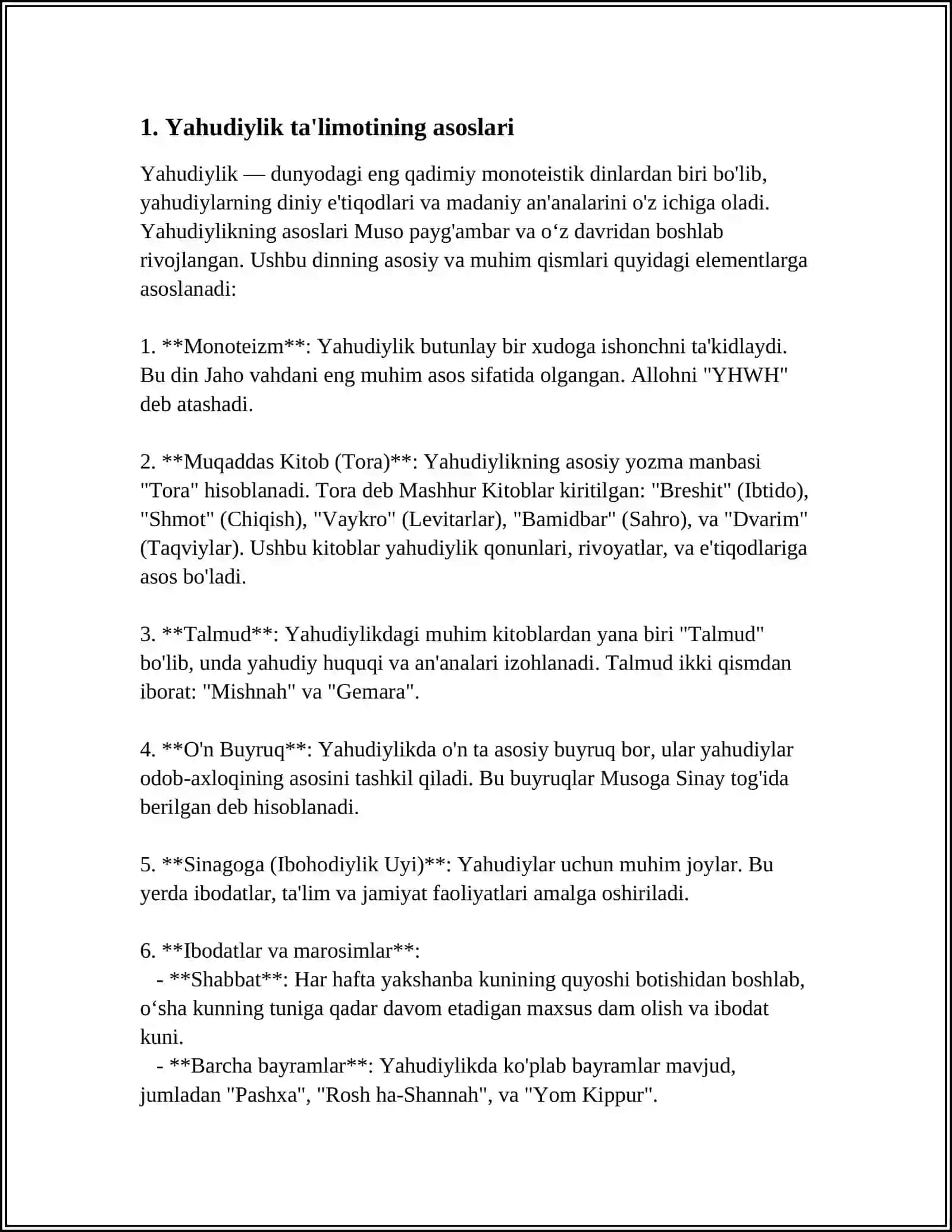 YAXUDIYLIK TALIMOTI VA MUQADDAS KITOBI 4