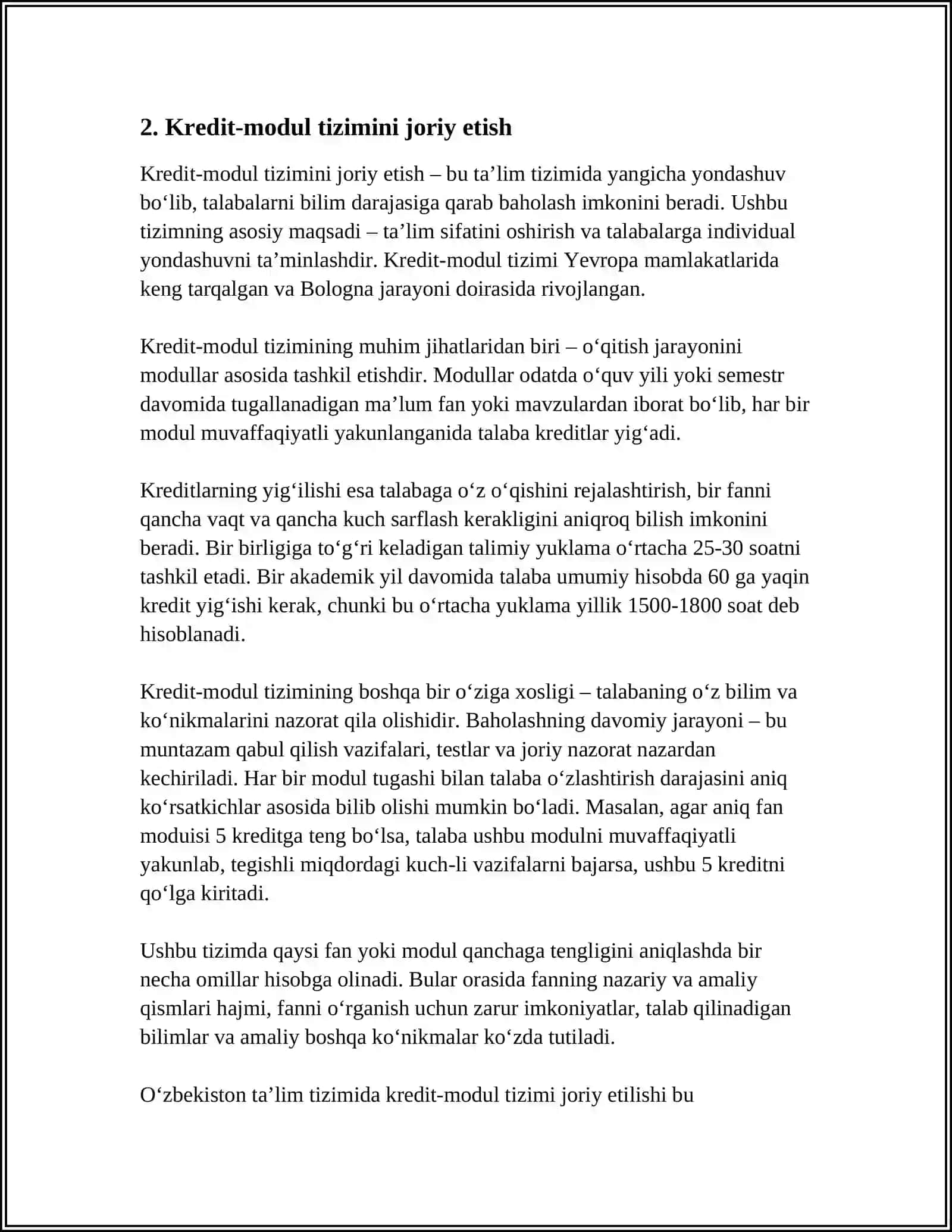 OLIY TALIM TIZIMIDAGI O'ZGARISHLAR ISLOHOTLAR 4