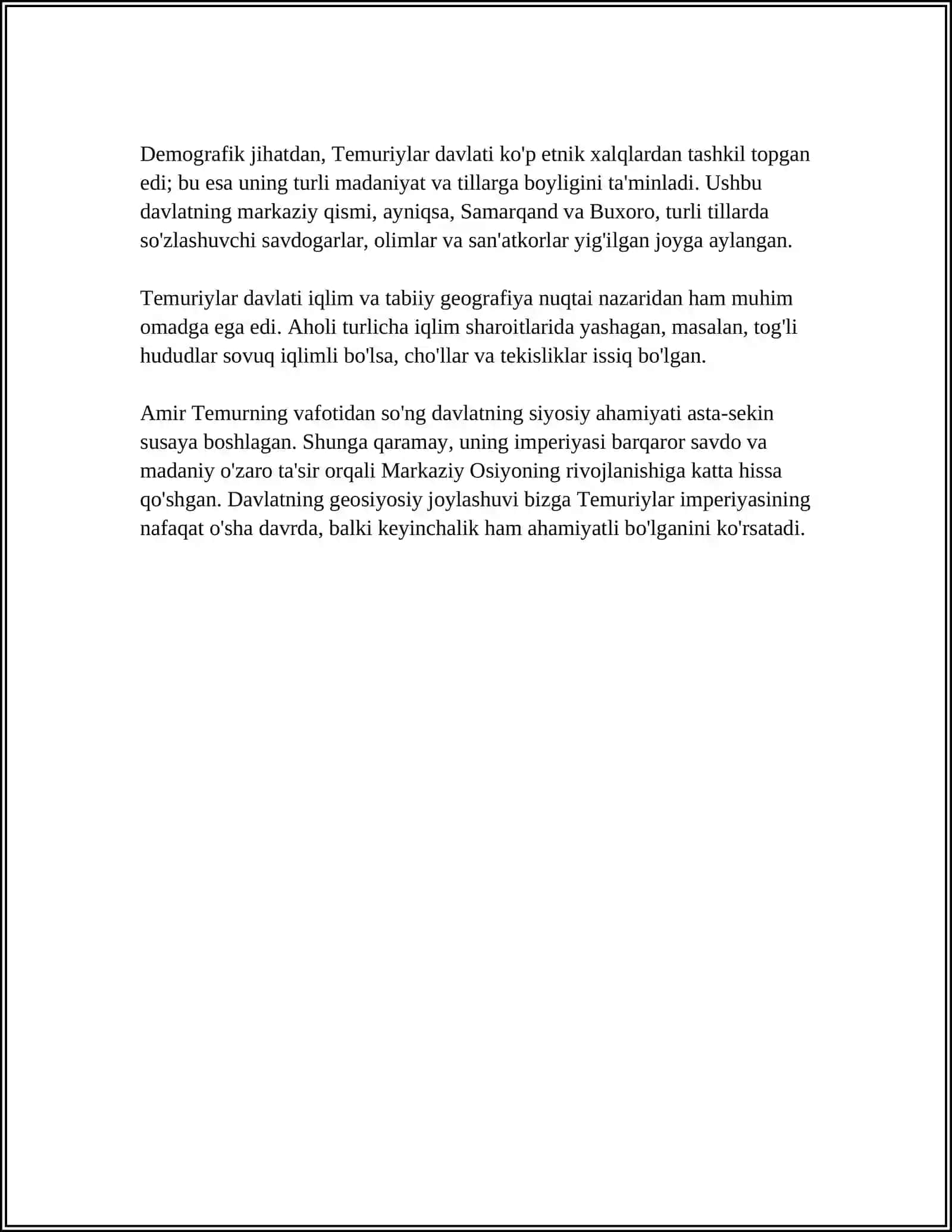 AMIR TEMUR DAVLATI XARITASI KERAK 4