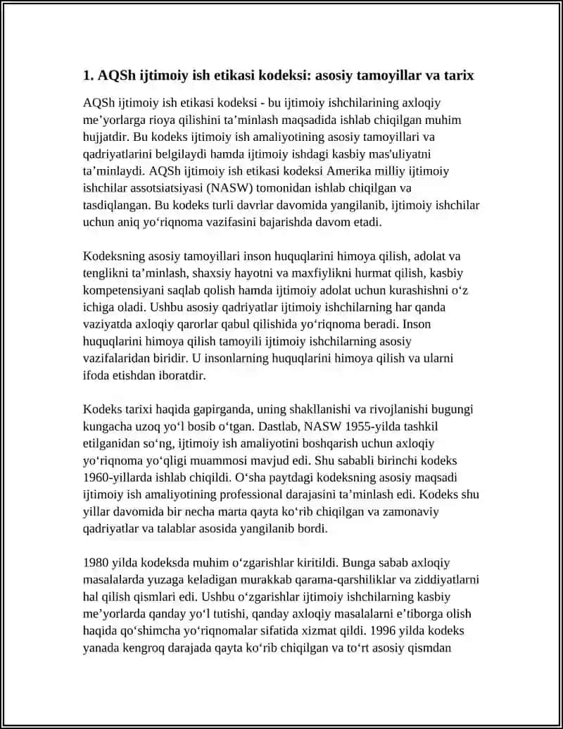 TURLI DAVLATLARNING IJTIMOIY ISH AXLOQI KODEKSLARI 4