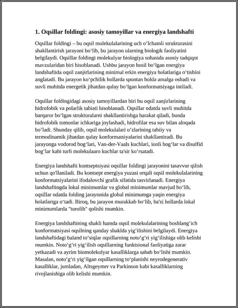 Oqsillar Foldingi 4