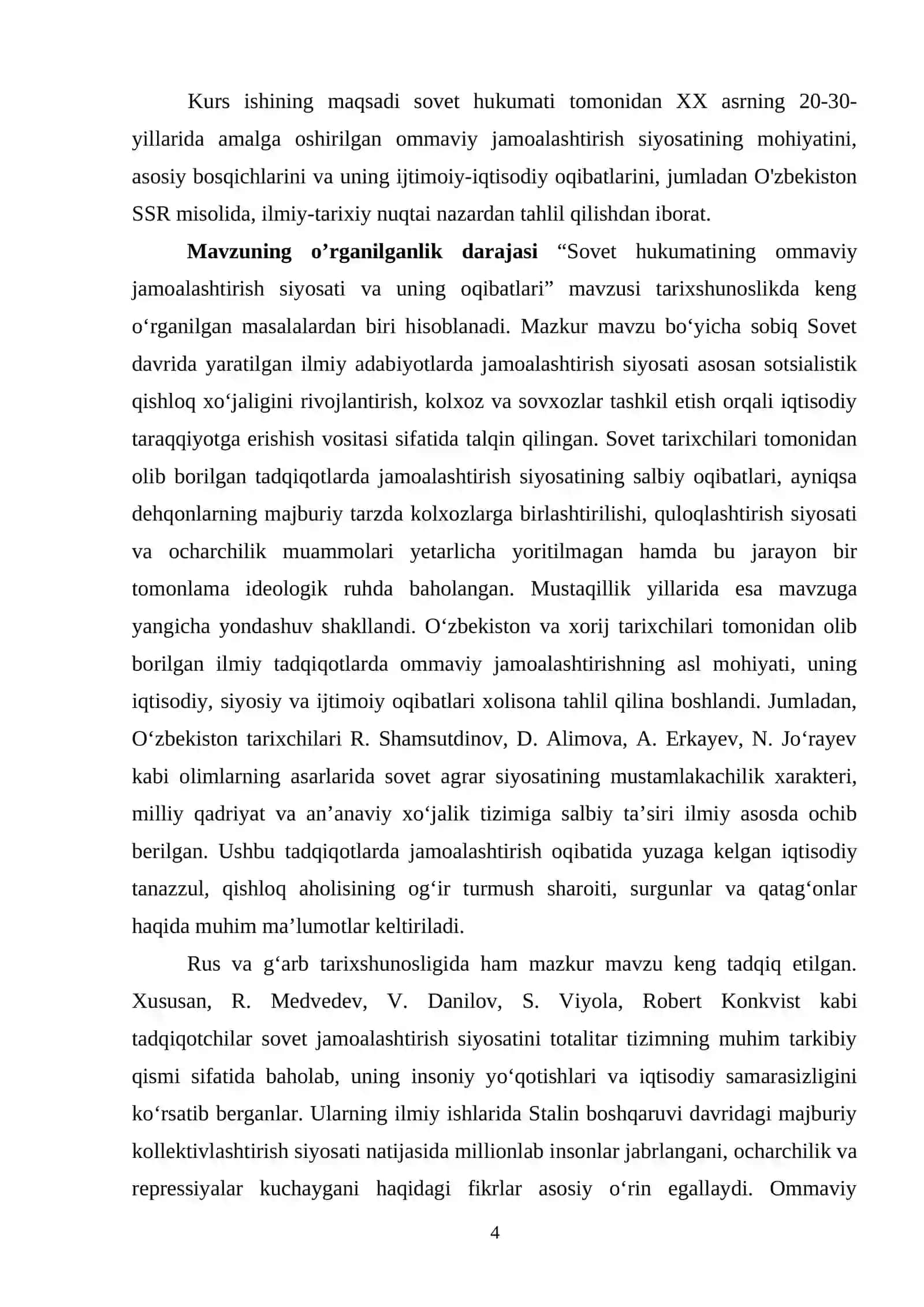 Sovet hukumatining ommaviy jamoalashtirish siyosati va uning oqibatlari 4