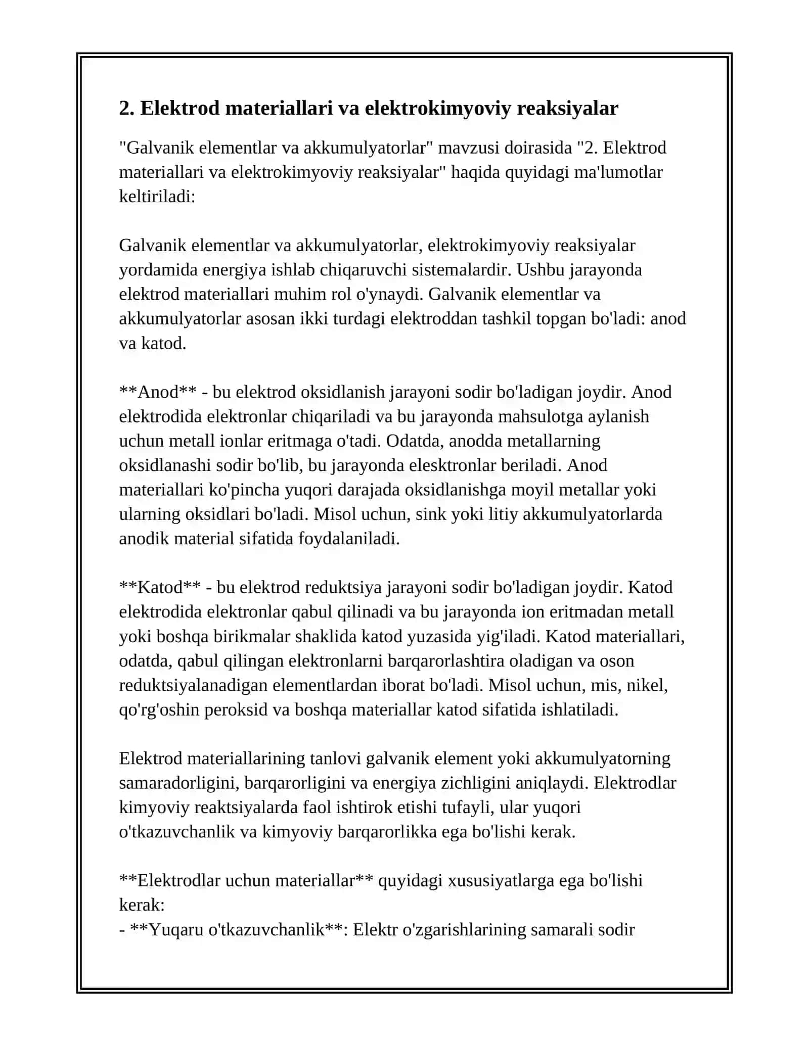 GALVANIK ELEMENTLAR VA AKKUMULYATORLAR 4