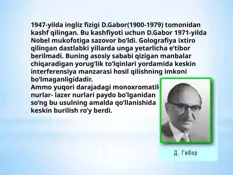 Optika fanidan Golografiya 4