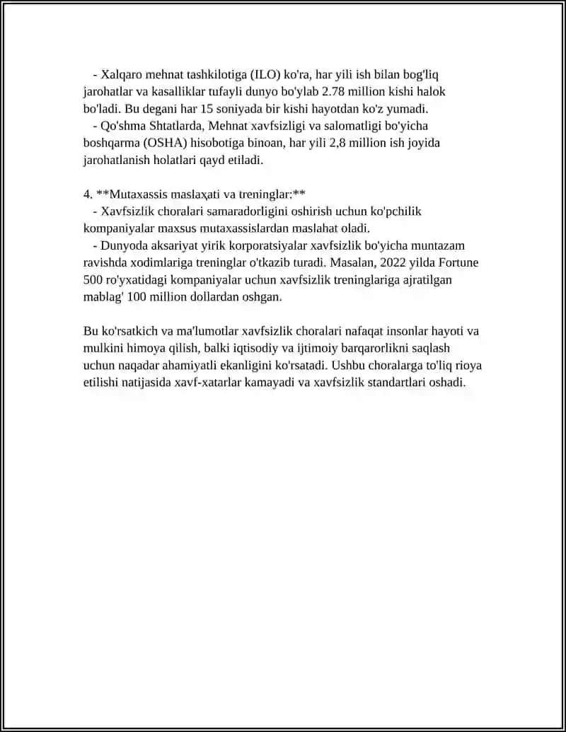 XASHORATLARGA QARSHI KURASH USULLARI 4