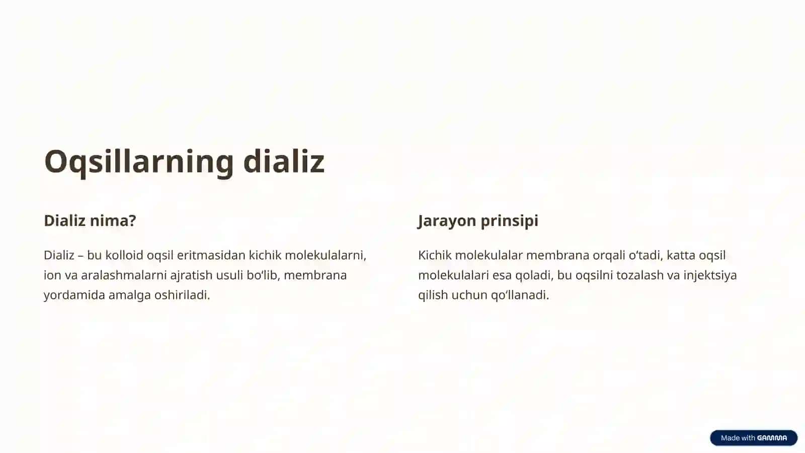 Oqsillarning kolloid xususiyatlari 4
