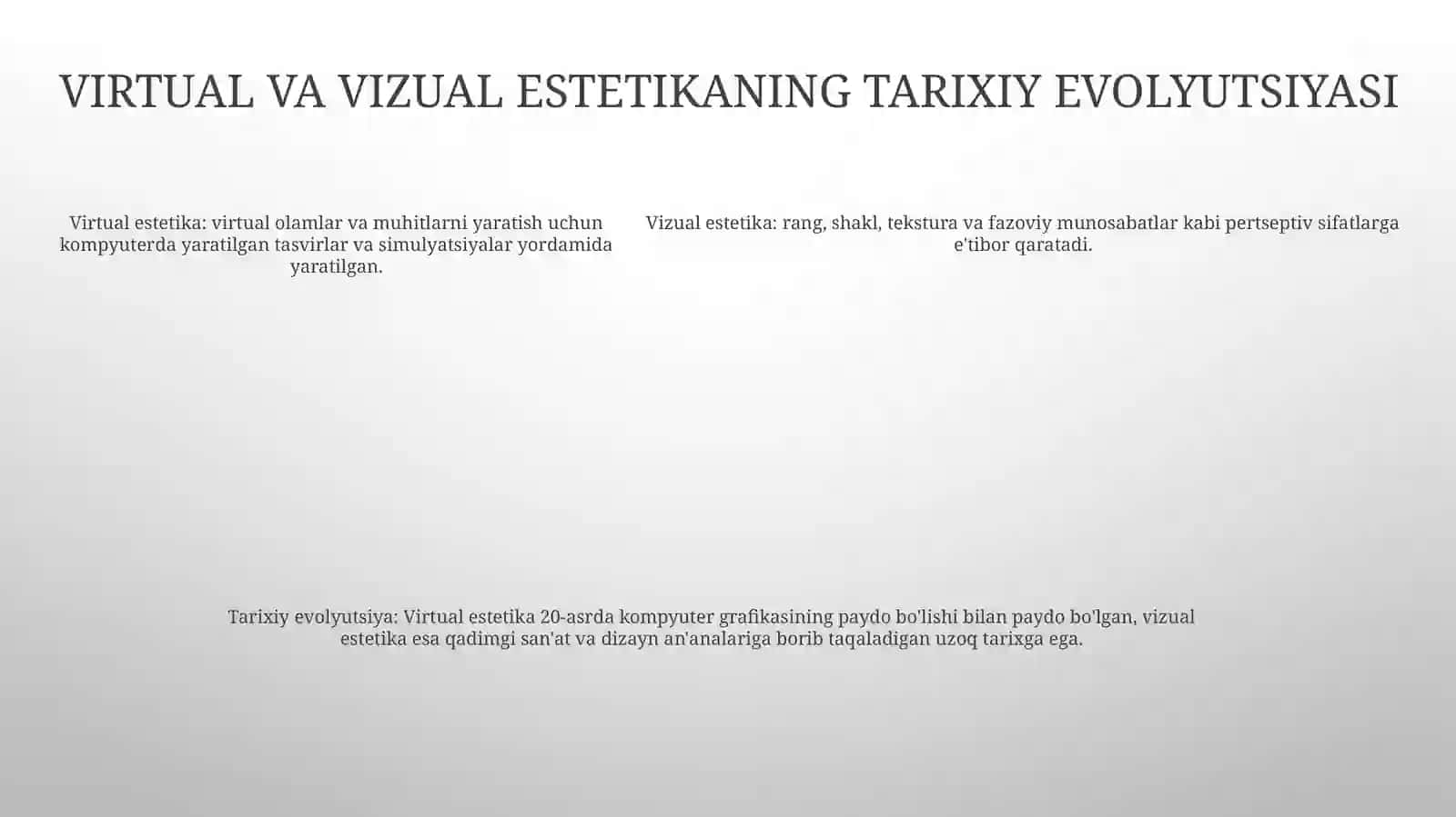 Olamni Virtual Va Visual Estetik Idrok Etishning Farqlash 4