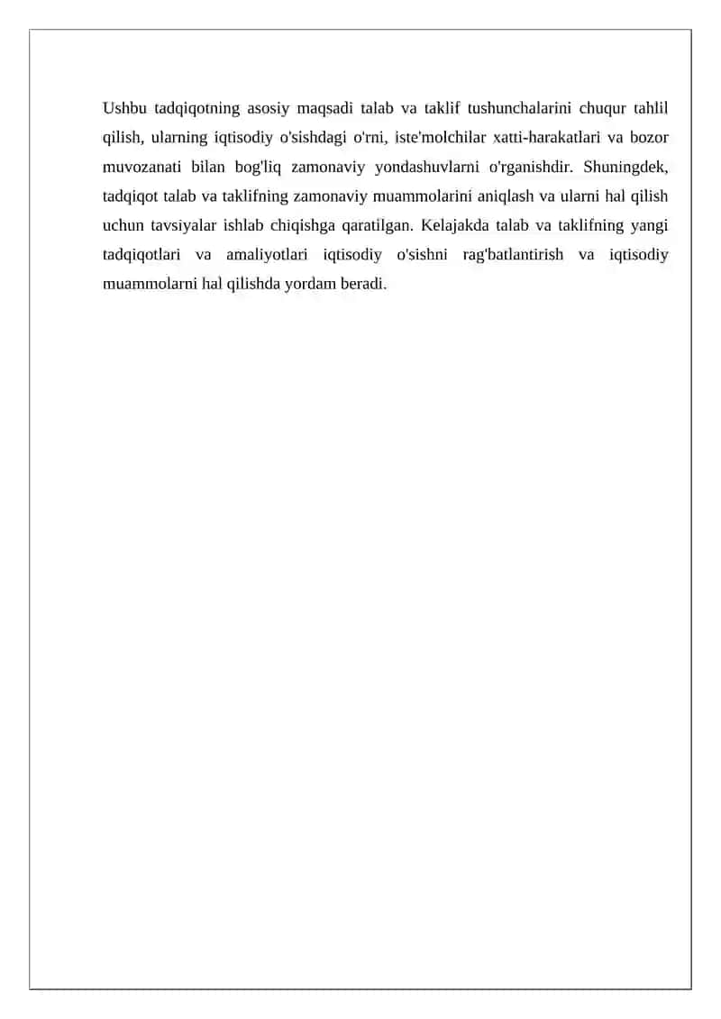 Talab va Takli. Uning Tahlil Asoslar 4