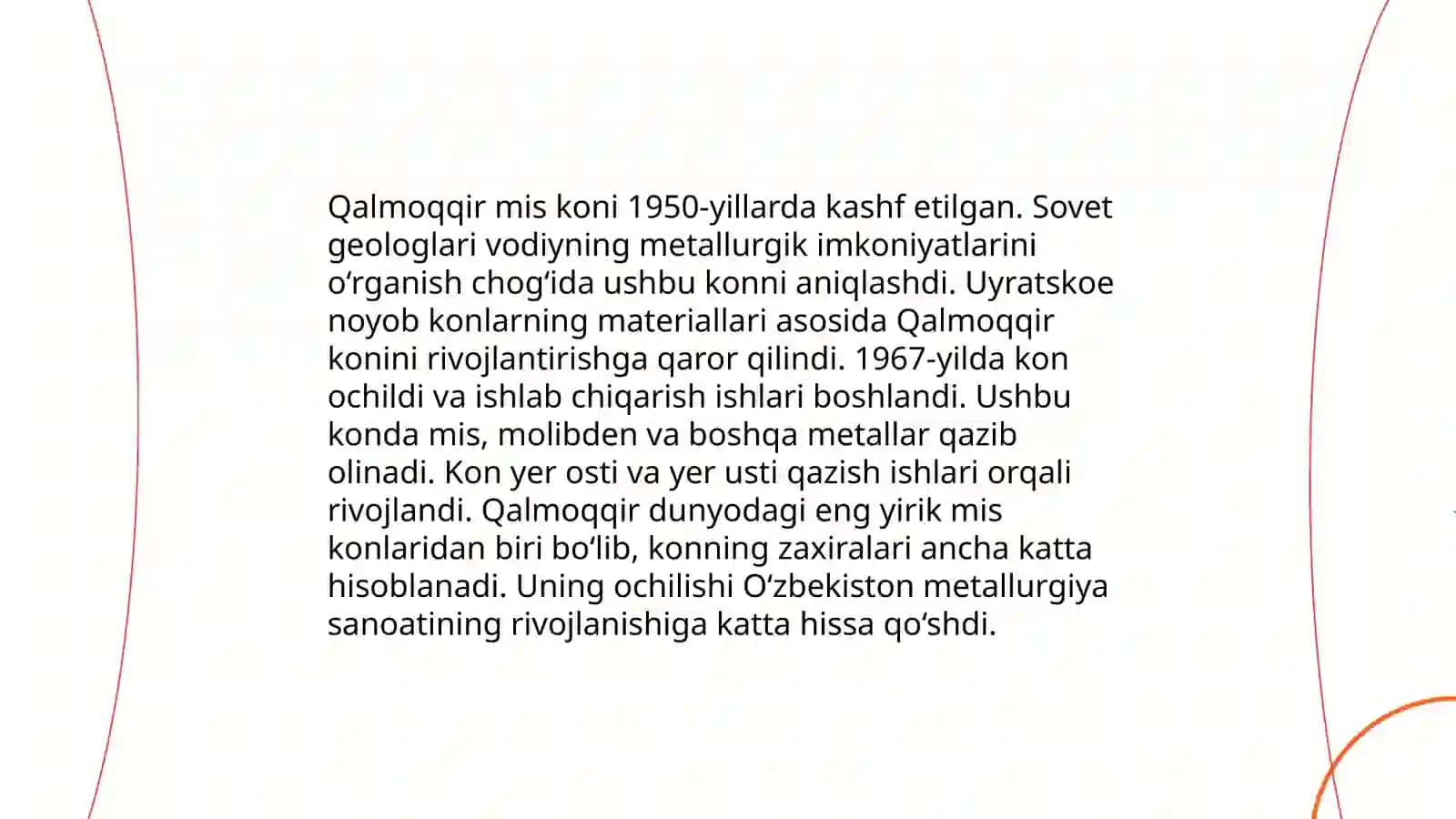 Qalmoqqir mis koni vujutga kelishi 4