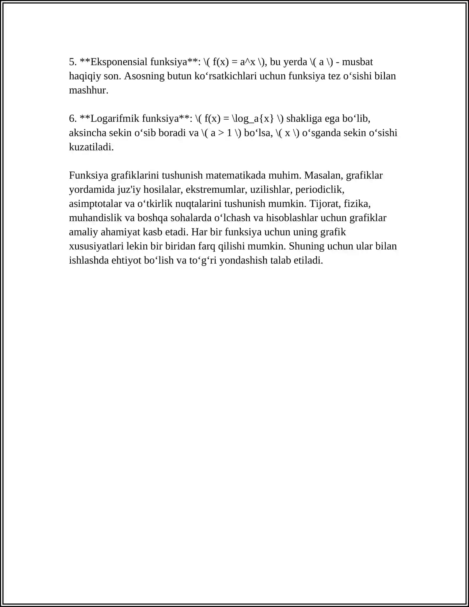 BOSHLANG'ICH FUNKSIYA VA INTEGRAL TUSHUNCHALARI 4