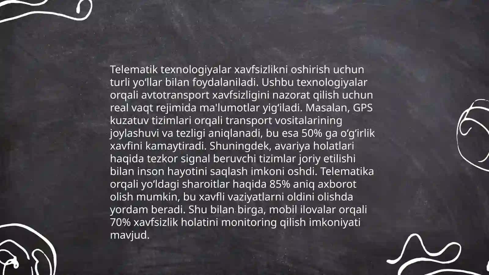 Avtoturargohlarda telematika vositalarini qoʻllash 4