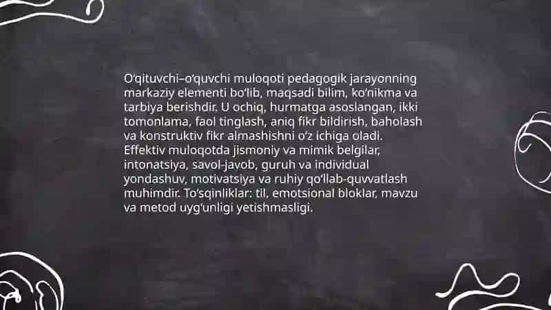 Pedagogik faoliyatda muloqot 4
