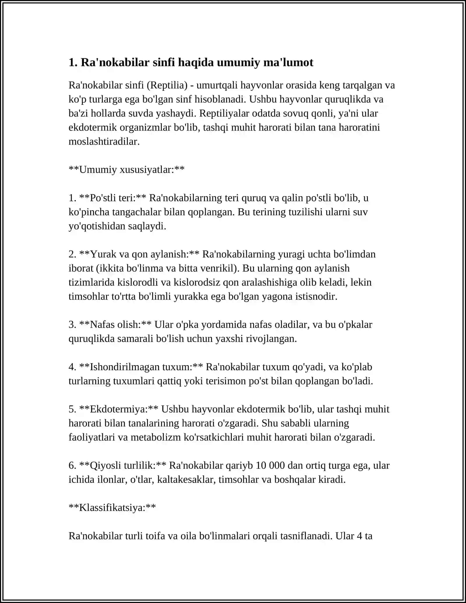 RA'NOKABILAR SINFCHASI 4