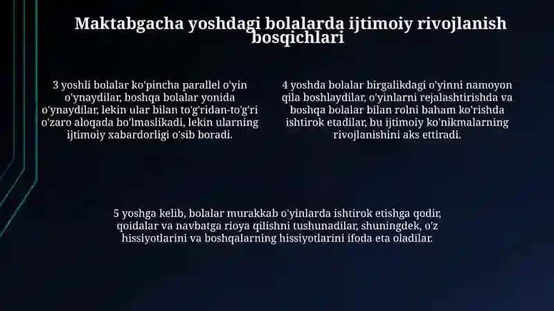 Ijtimoiy ko'nikmalarni o'rgatish 4