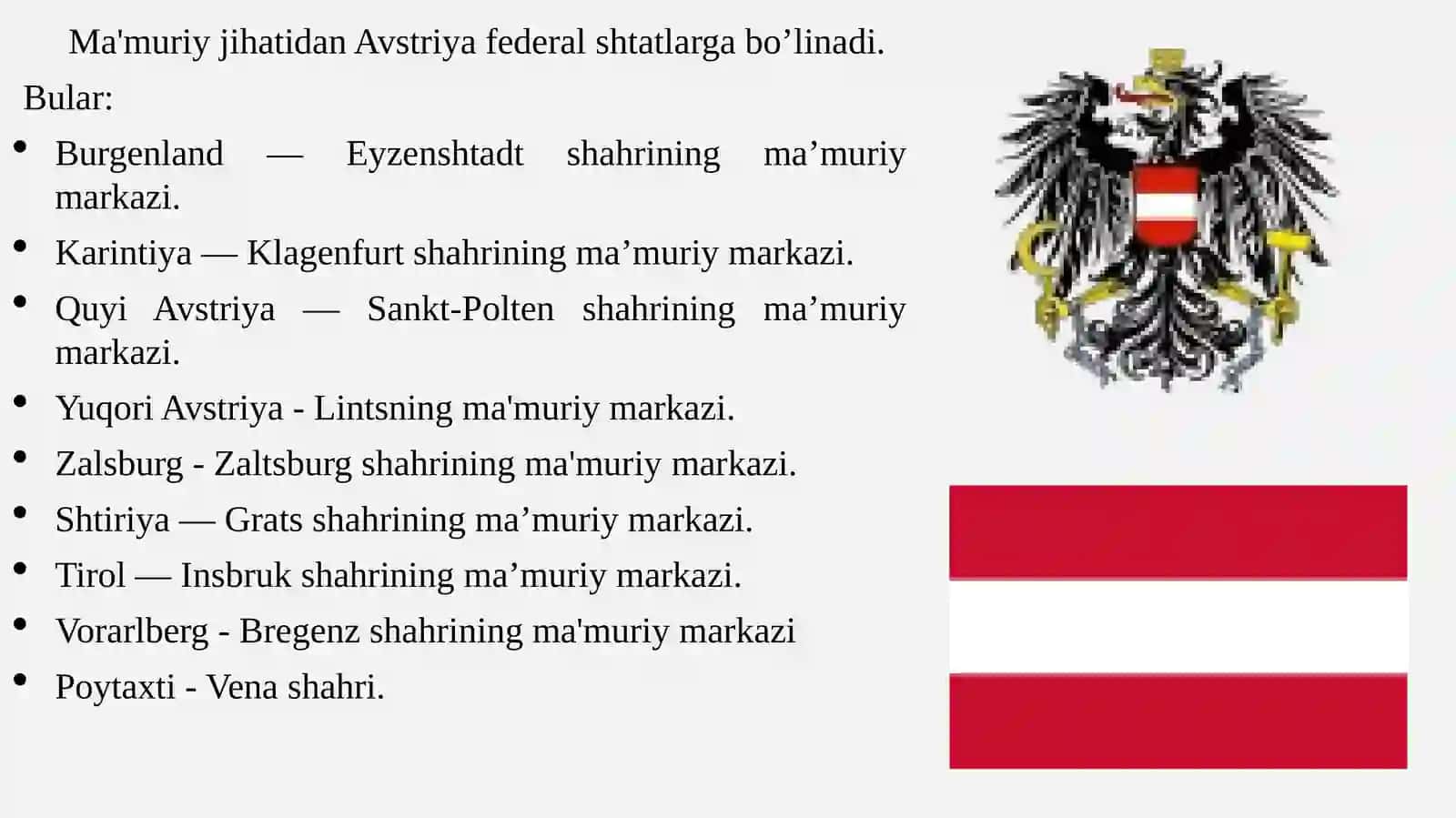 Avstriya federal respublikasiumumiy tavsifi 4