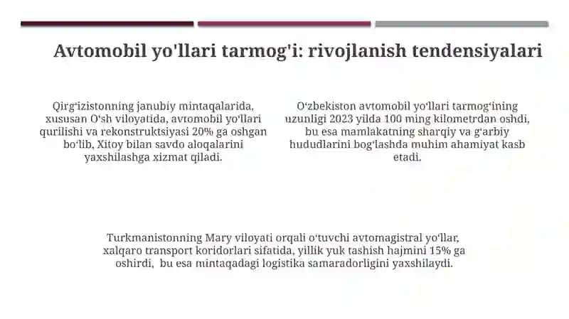 Markaziy Osiyo transport tuzilmasi 4