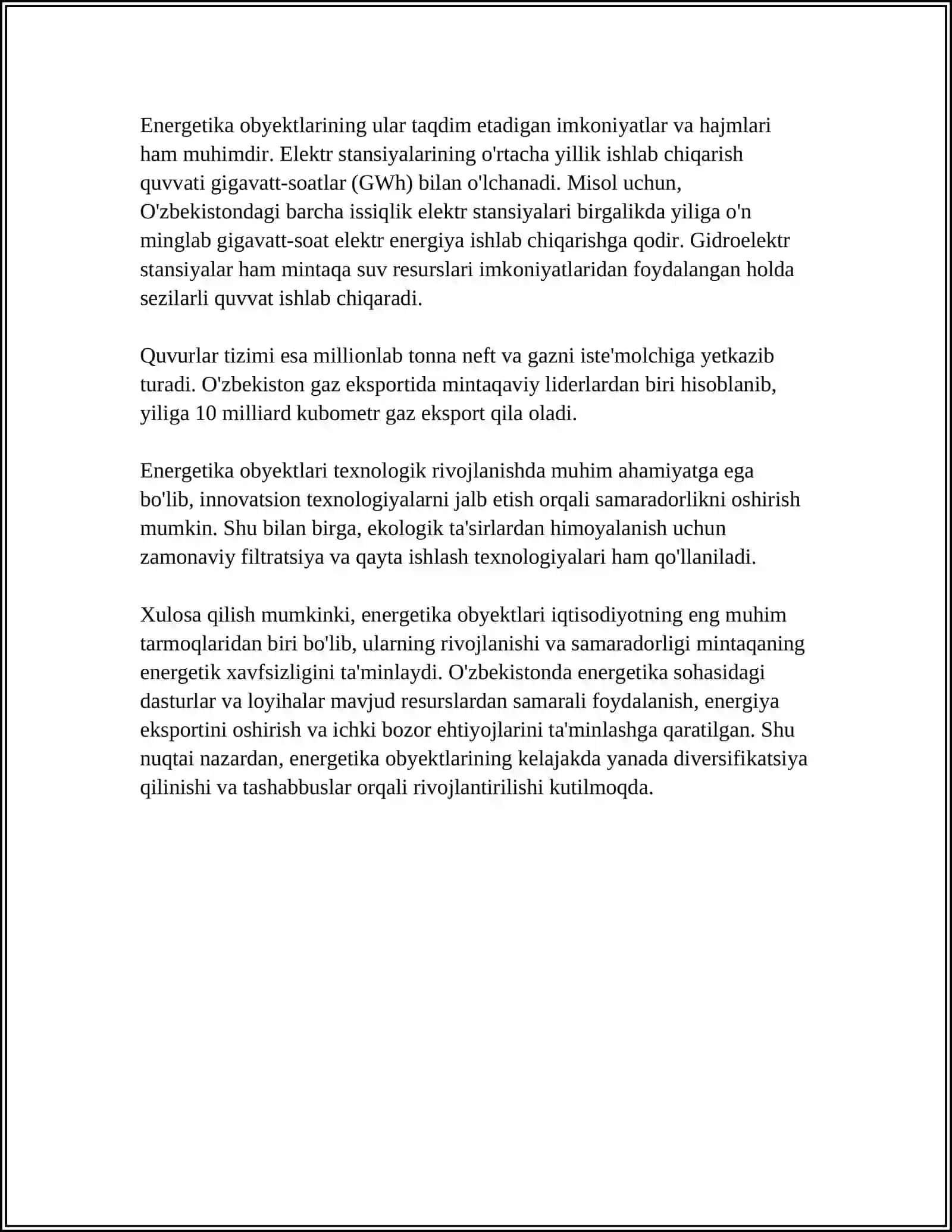 ENERGETIKA OBYEKTALARI DAVLAT KADASTRI 4