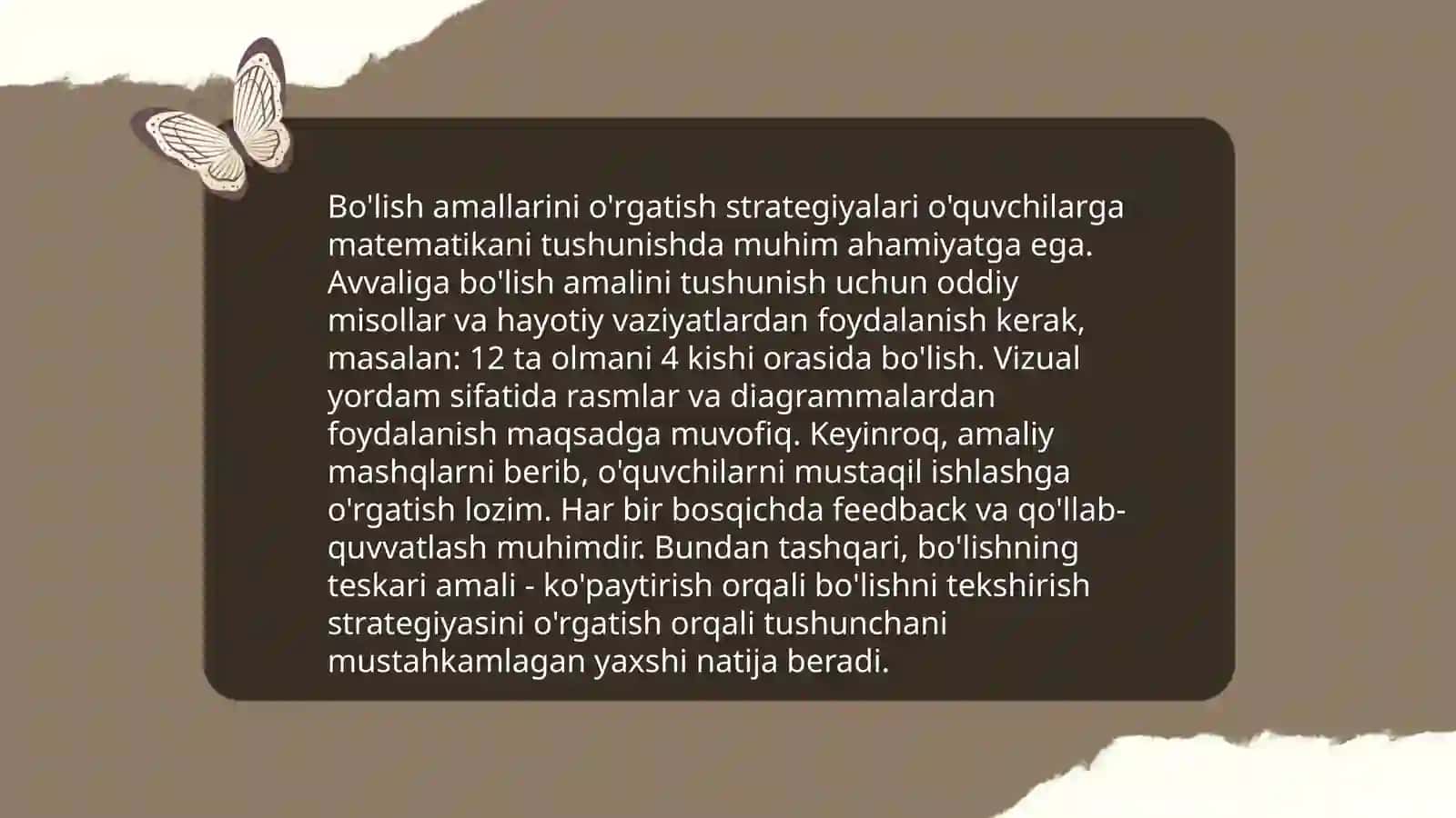 Koʻpaytirish va boʻlish metodikasi 4