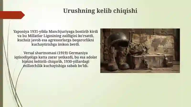 2 chi jahon urushi haqida slayd 4