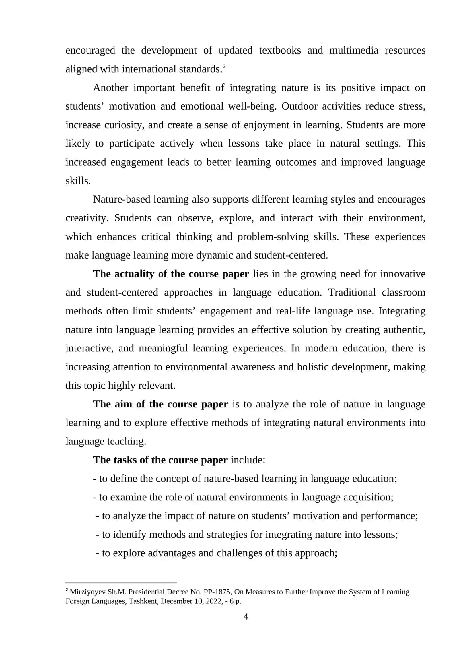 Integrating Nature in Language Learning 4