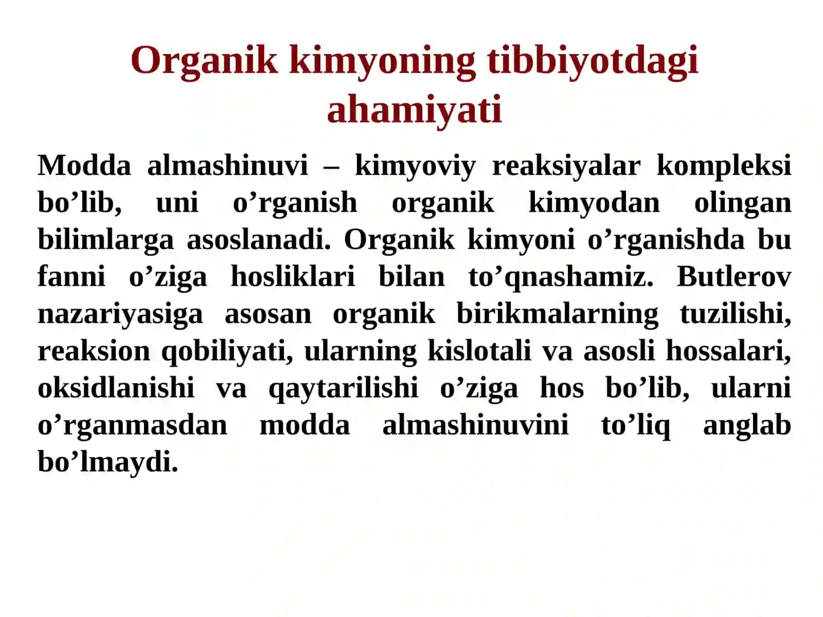 Organik kimyoga kirish 4