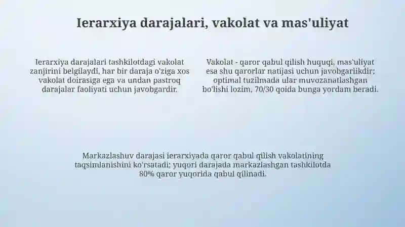 Tashkiliy tuzilmaning mohiyati va turlari 4