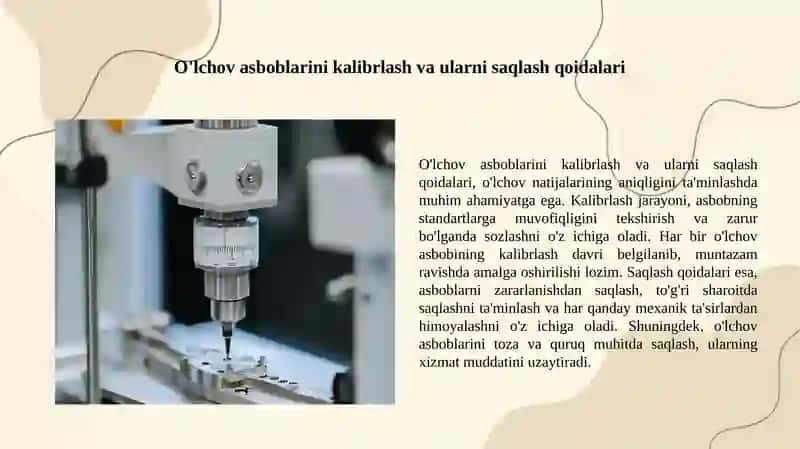 Kontrol o'lchov asboblari va ularning turlari 4