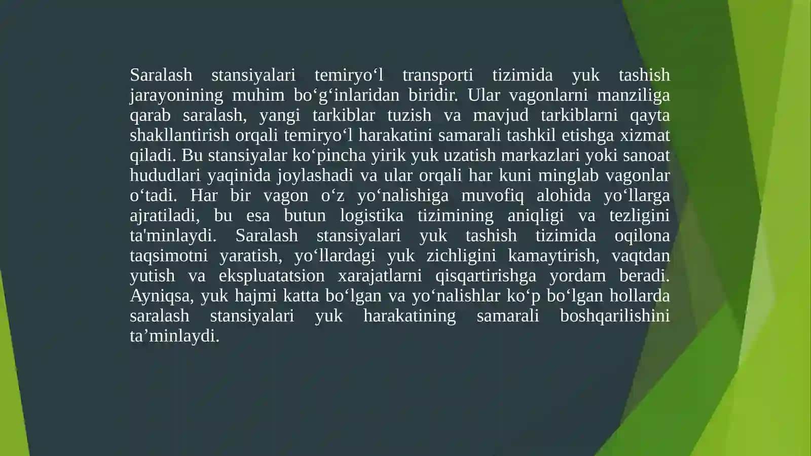Saralash stansiya tizimlari 4