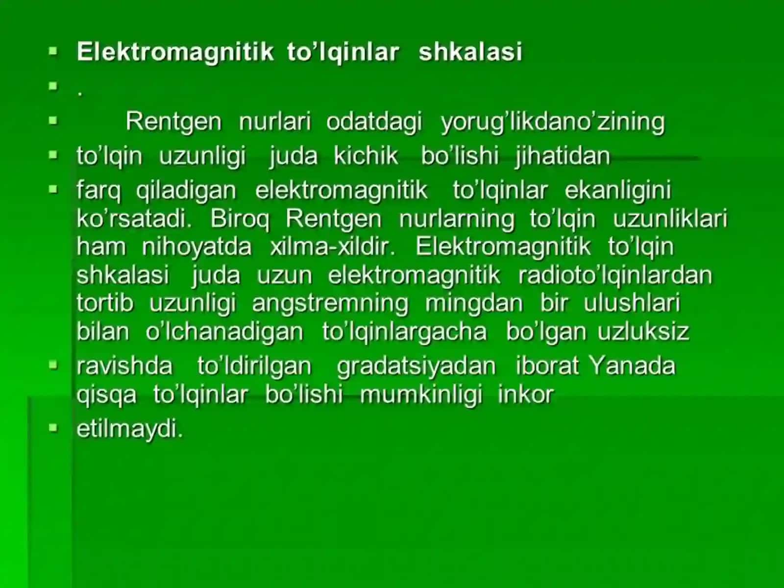 Xarakterestik rentgennurlanish. Mozliqonuni. Ojeeffekti 4