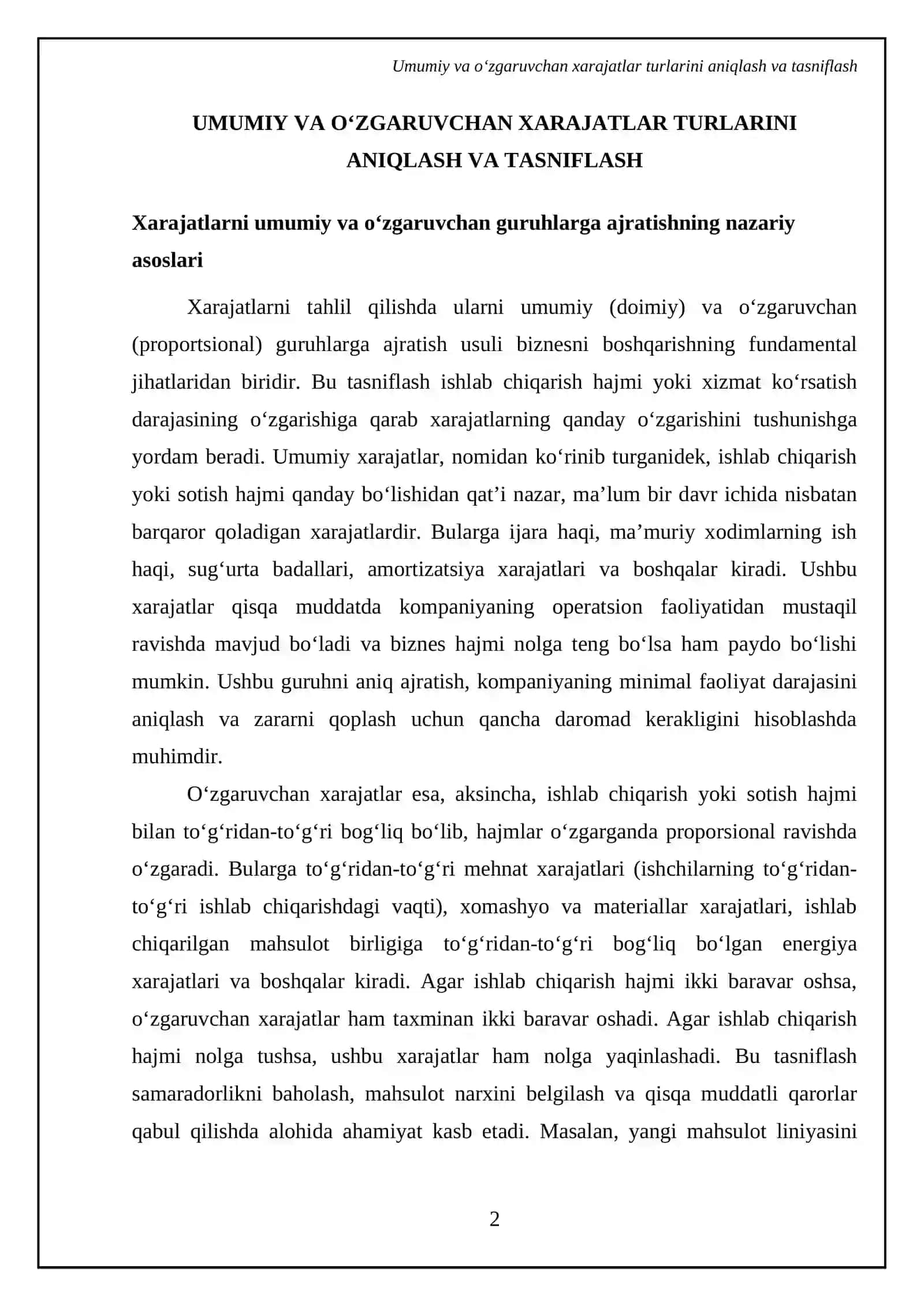 Xarajatlarni hisobga olish tizimlar 4