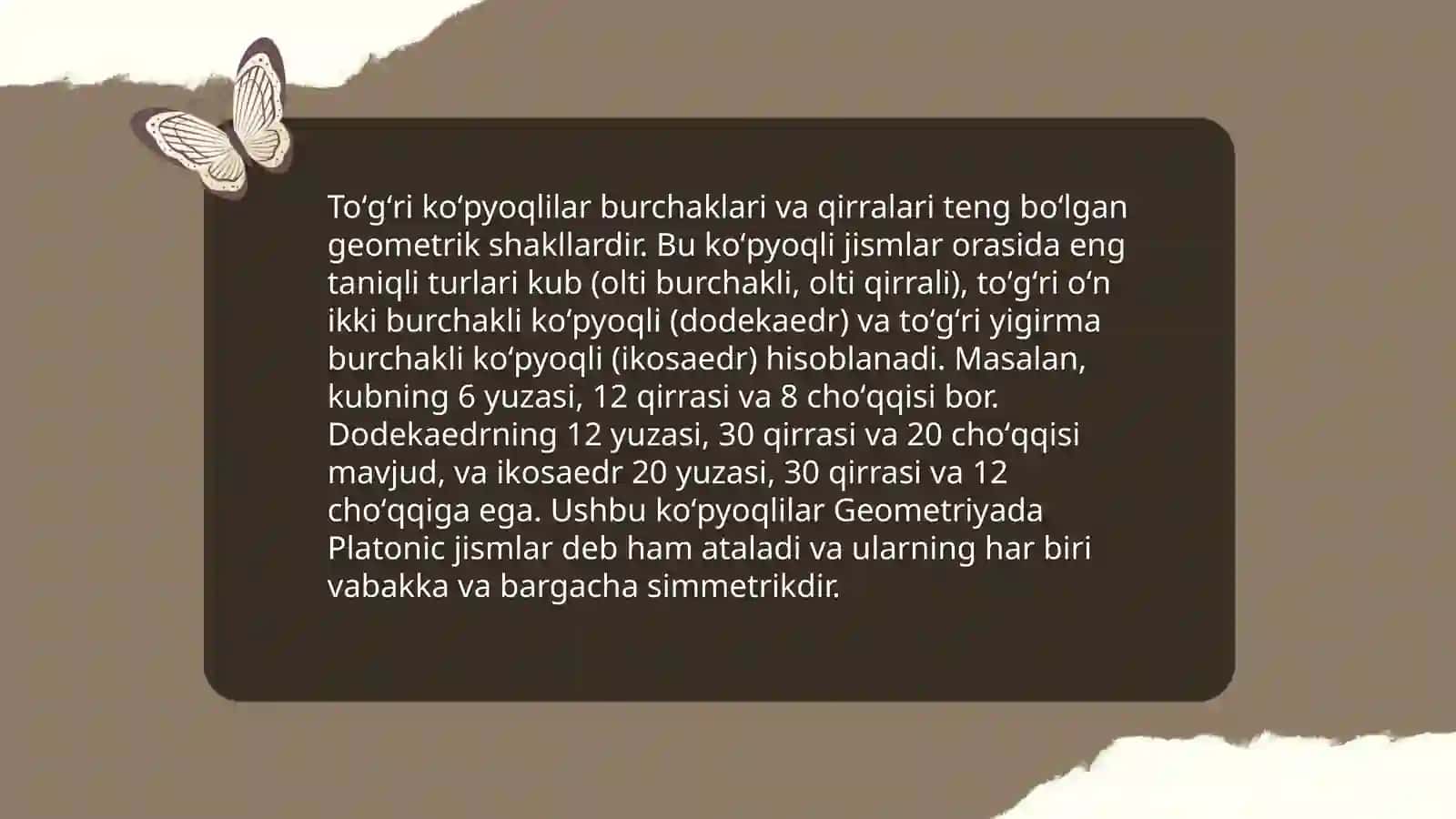 Muntazam koʻpyoqlilar 4