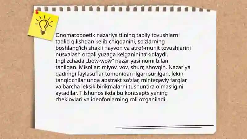 Tilning paydo boʻlishi haqidagi nazariyalar 4