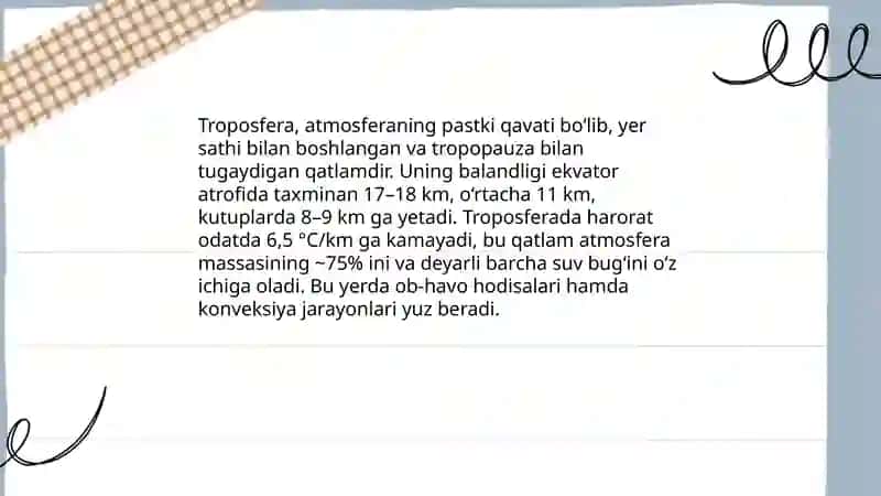 Atmosfera qavatlariga ta’rif 4